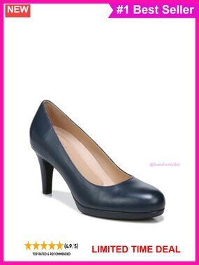 Classic High Heel Pump with Leather Upper and Contour+ Comfort Tech